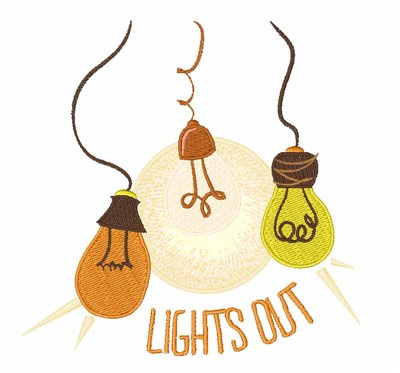 Lights Out Machine Embroidery Design
