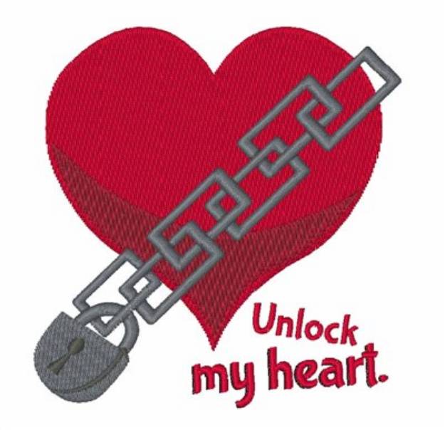 Picture of Unlock My Heart Machine Embroidery Design