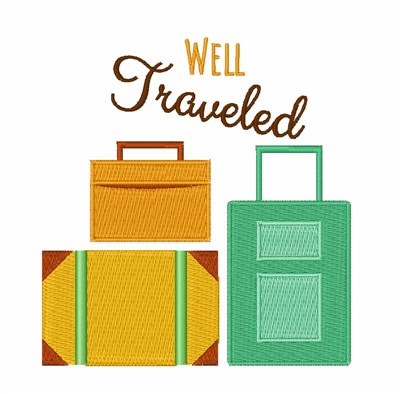 Well Traveled Machine Embroidery Design
