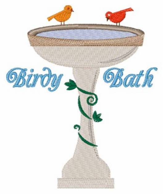 Picture of Birdy Bath Machine Embroidery Design