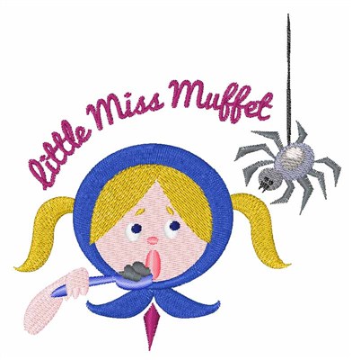 Little Miss Muffet Machine Embroidery Design