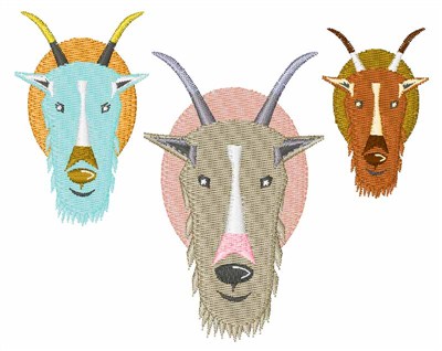 Goat Head Machine Embroidery Design