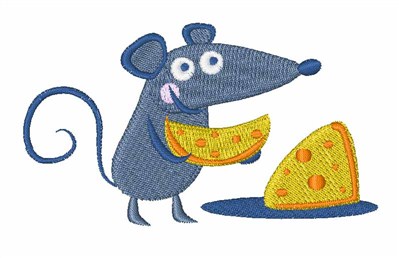 Mouse & Cheese Machine Embroidery Design
