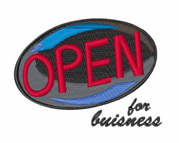 Picture of Open For Business Machine Embroidery Design