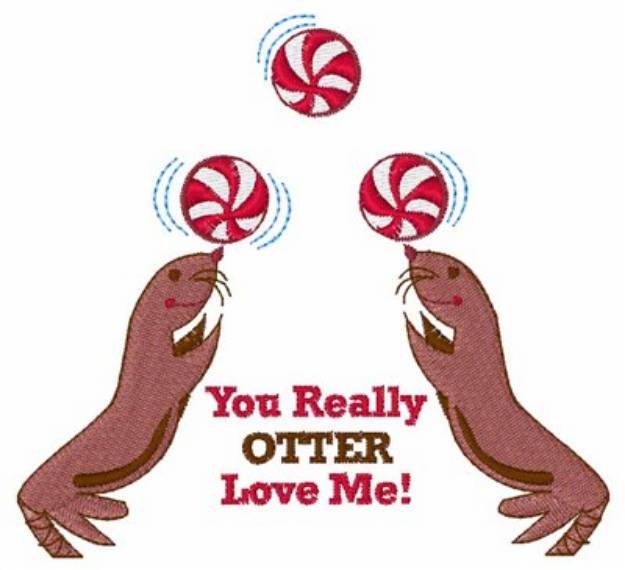 Picture of Otter Love Me Machine Embroidery Design