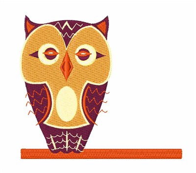 Colorful Owl Machine Embroidery Design