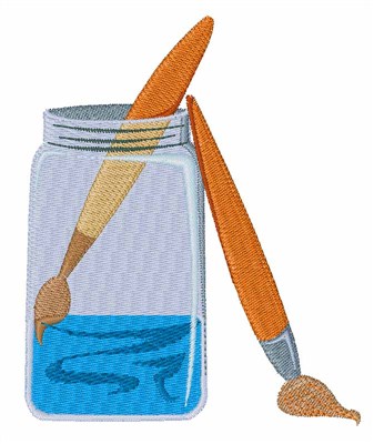 Paint Brushes Machine Embroidery Design