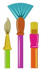 Picture of Paint Brushes Machine Embroidery Design