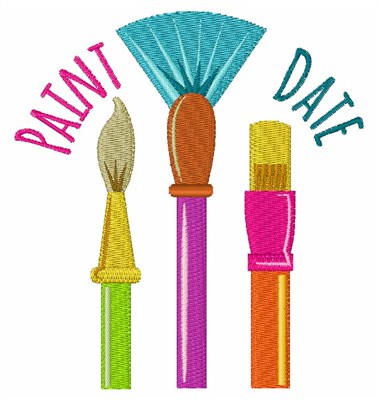 Paint Date Machine Embroidery Design