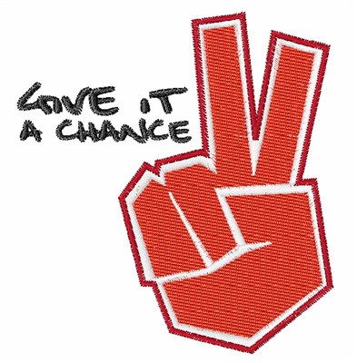 Give It A Chance Machine Embroidery Design