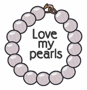 Picture of Love My Pearls Machine Embroidery Design