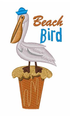 Beach Bird Machine Embroidery Design
