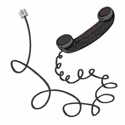 Telephone Receiver Machine Embroidery Design