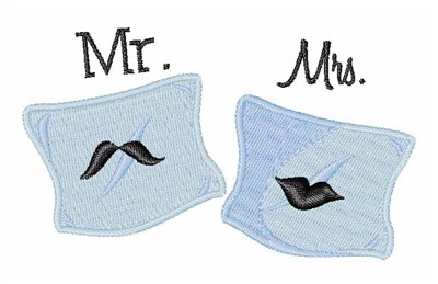 Mr Mrs Machine Embroidery Design