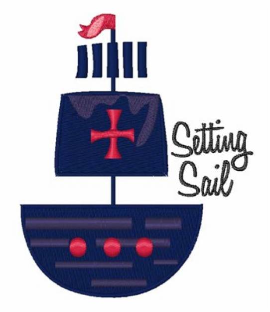 Picture of Setting Sail Machine Embroidery Design