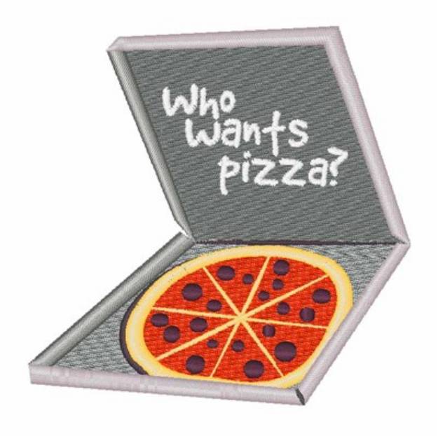 Picture of Who Wants Pizza Machine Embroidery Design