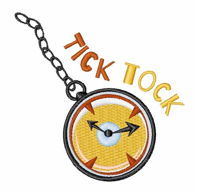 Tick Tock Machine Embroidery Design