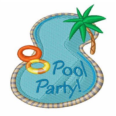 Pool Party Machine Embroidery Design