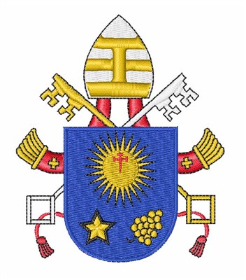 Pope Francis Heraldry Machine Embroidery Design