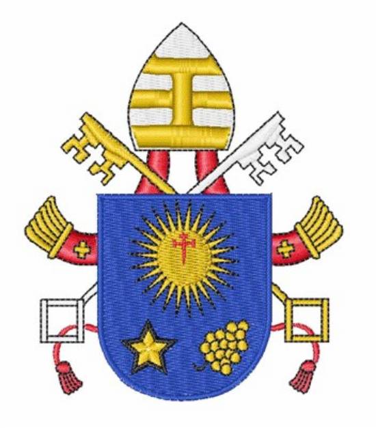 Picture of Pope Francis Heraldry Machine Embroidery Design