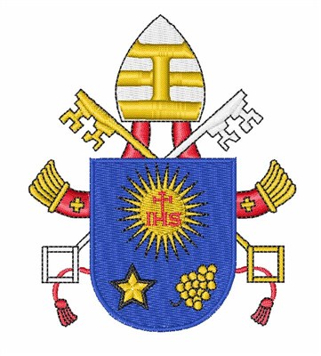 Popes Heraldry Machine Embroidery Design