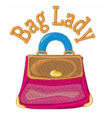 Bag Lady Machine Embroidery Design