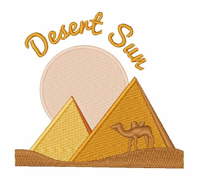 Desert Sun Machine Embroidery Design