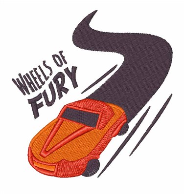Wheels Of Fury Machine Embroidery Design