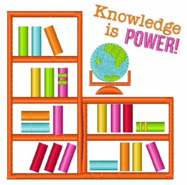 Picture of Knowledge Is Power Machine Embroidery Design