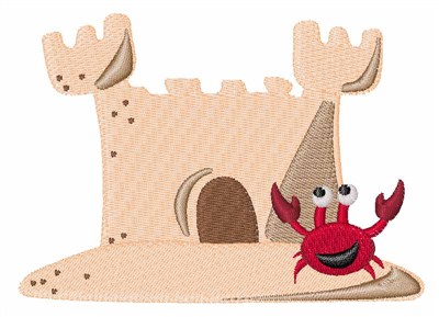 Sand Castle Machine Embroidery Design