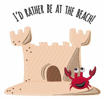 At The Beach Machine Embroidery Design
