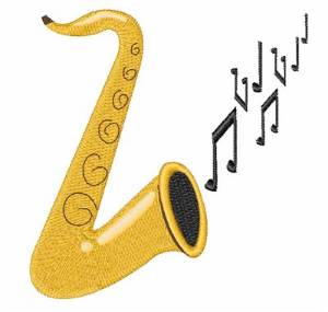 Picture of Saxophone Music Machine Embroidery Design