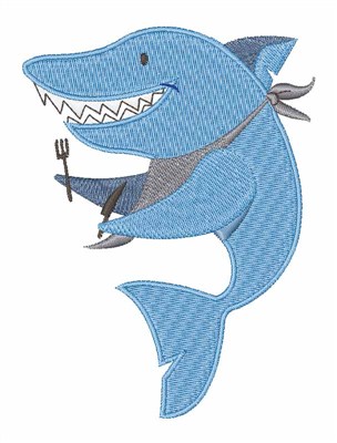 Shark Eating Machine Embroidery Design