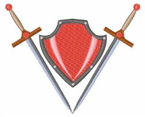 Picture of Swords & Shield Machine Embroidery Design