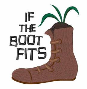 Picture of If Boot Fits Machine Embroidery Design