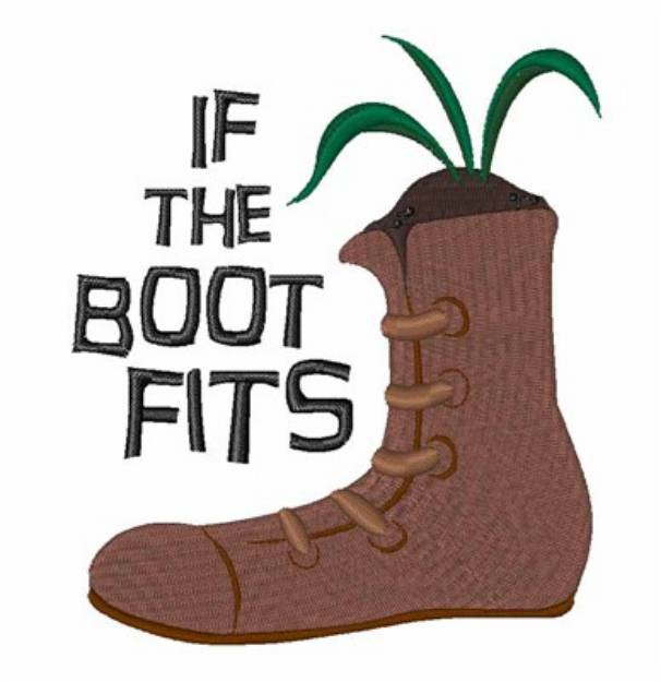 Picture of If Boot Fits Machine Embroidery Design