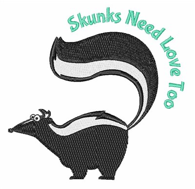 Skunks Need Love Machine Embroidery Design