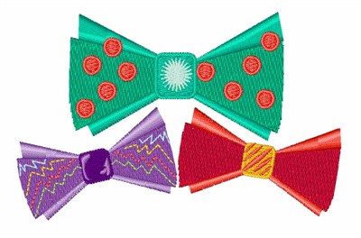 Bow Ties Machine Embroidery Design