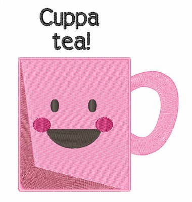 Cuppa Tea Machine Embroidery Design