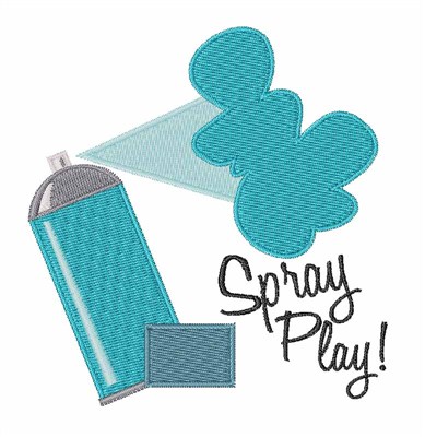 Spray Play Machine Embroidery Design