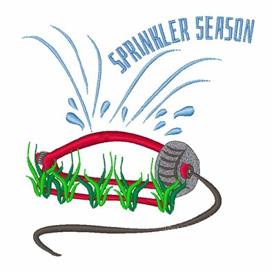 Sprinkler Season Machine Embroidery Design