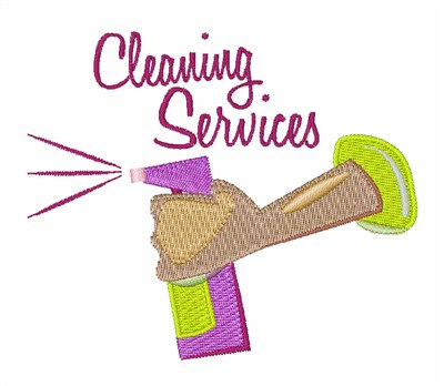 Cleaning Services Machine Embroidery Design