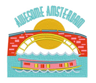 Awesome Amsterdam Machine Embroidery Design