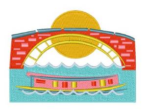 Picture of Amsterdam Canal Machine Embroidery Design