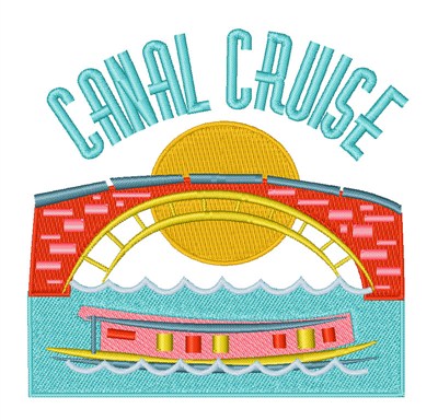 Canal Cruise Machine Embroidery Design