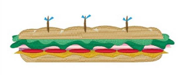 Picture of Sub Sandwich Machine Embroidery Design