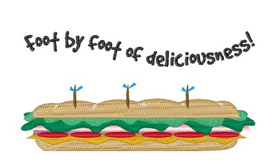 Foot Of Deliciousness Machine Embroidery Design