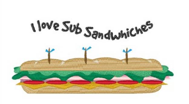Picture of Love Sandwiches Machine Embroidery Design