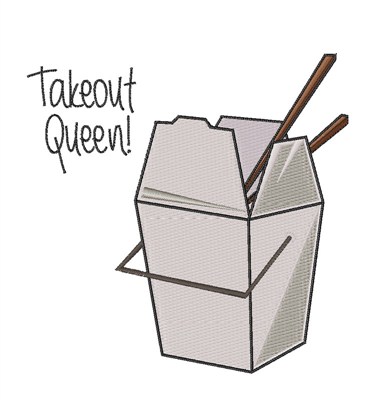 Takeout Queen Machine Embroidery Design