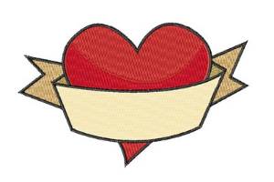 Picture of Heart Banner Machine Embroidery Design